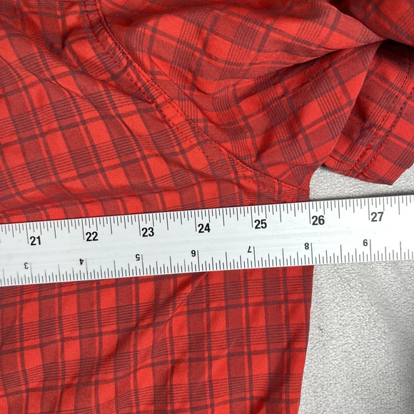 Mammut Lenni Short Sleeve Button Up Shirt Mens 2XL Red Plaid Lightweight-EUC - Picture 10 of 10